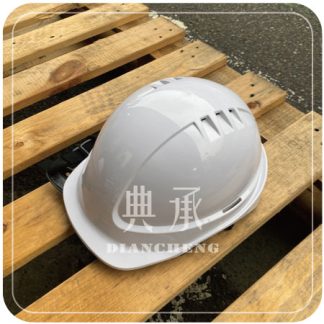 白色透氣式ABS工程安全帽上方有6個透氣孔